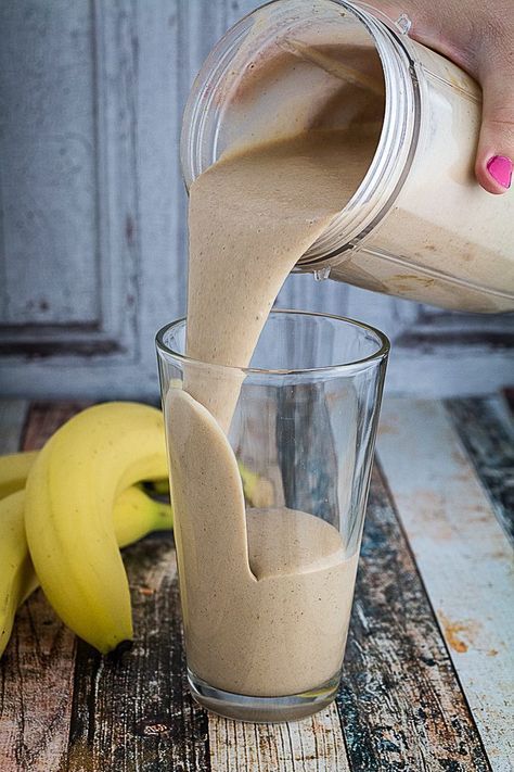 Chocolate peanut butter banana smoothie